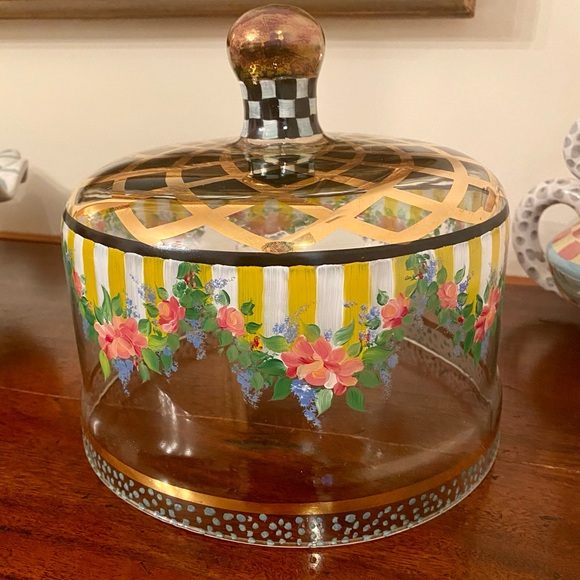 Mackenzie-Childs Striped Awning Cake Dome - Picture 2 of 3
